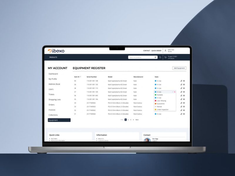 Equipment register, everything customers own in one place